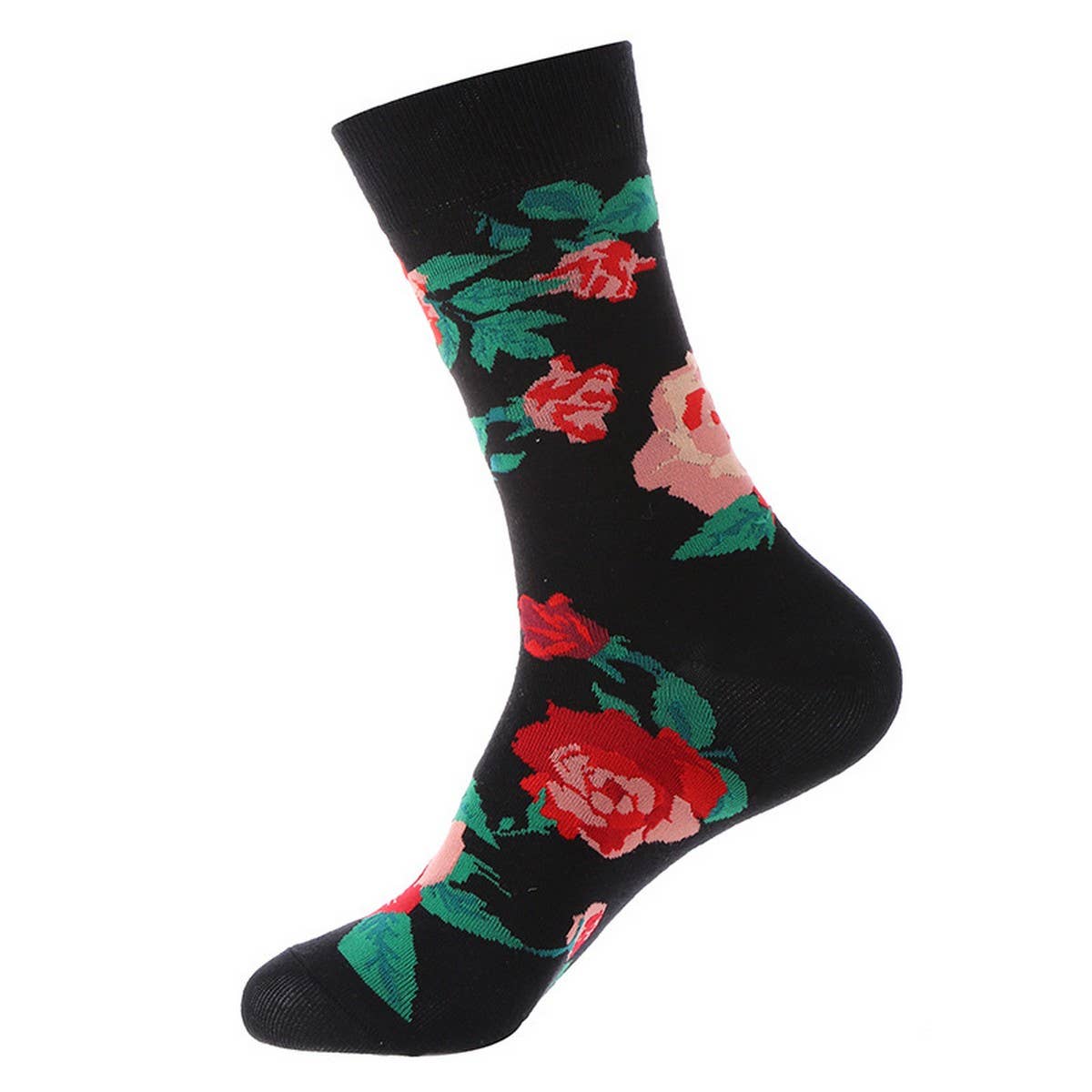 FLORAL MID-CALF SOCKS