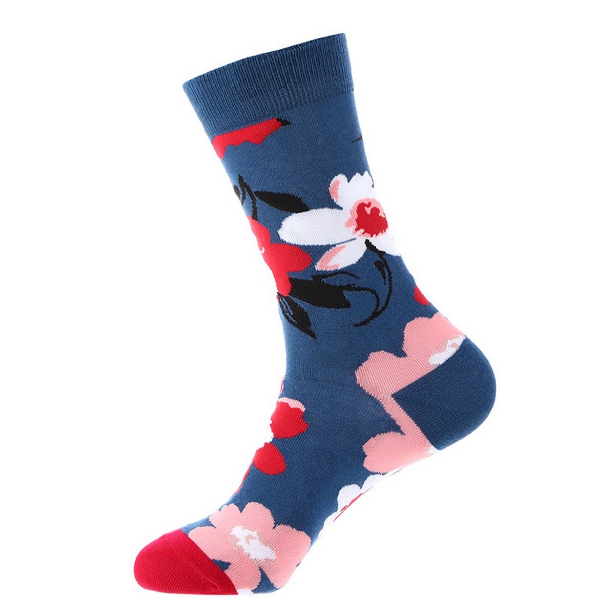FLORAL MID-CALF SOCKS