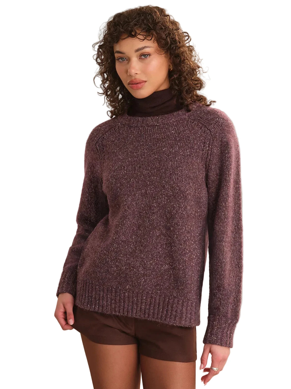 CONSTANCE RELAXED CREW WITH PLACED POINTELLE