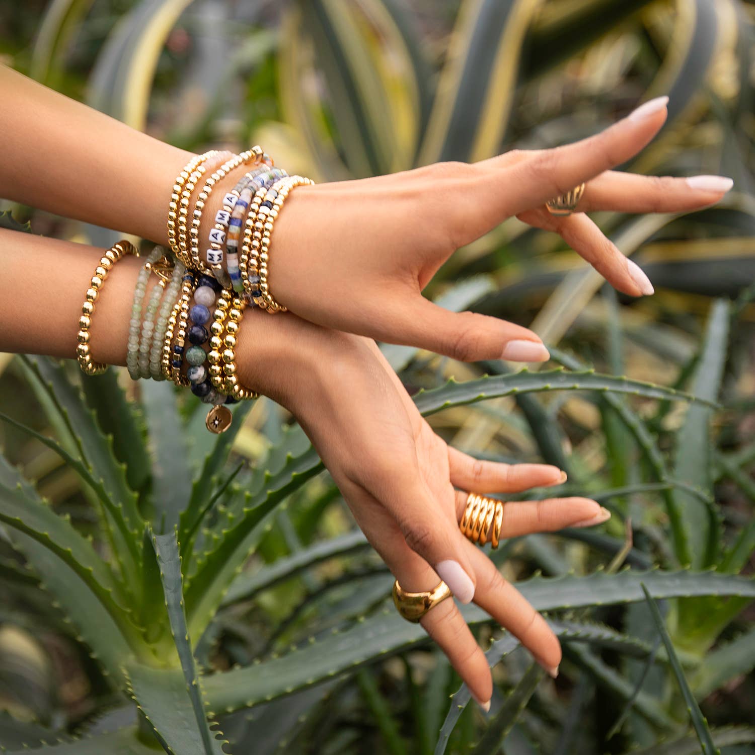 3mm/4mm brass ball bracelet