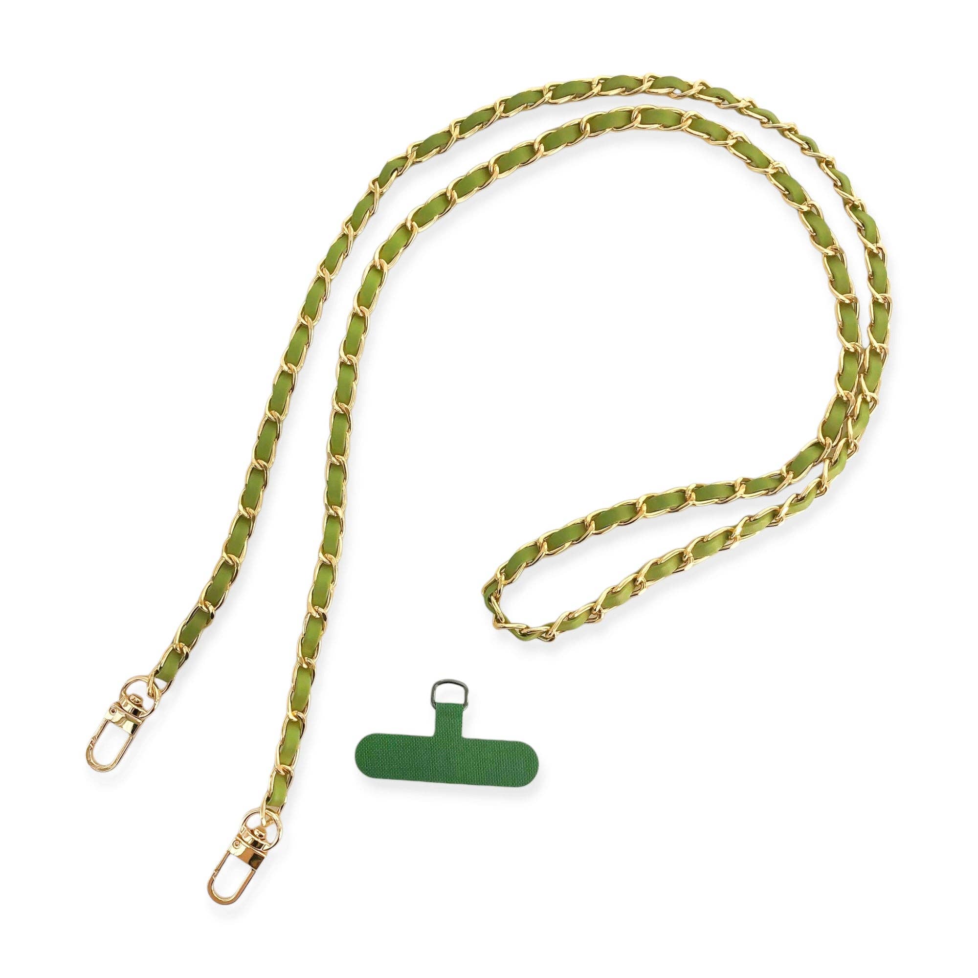 Long Vegan Leather Phone Chain