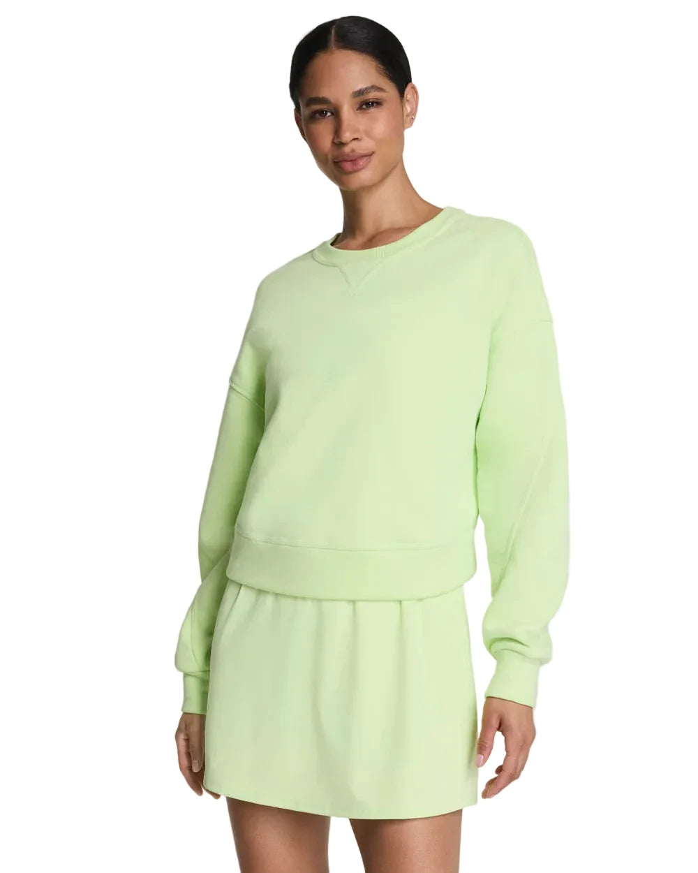 Spanx® Cotton Fleece Crewneck / zest