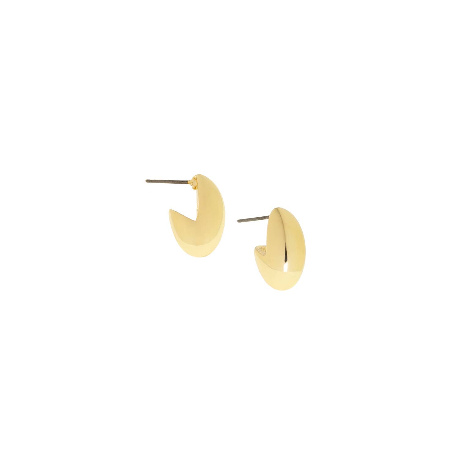 Elongated bean post earring