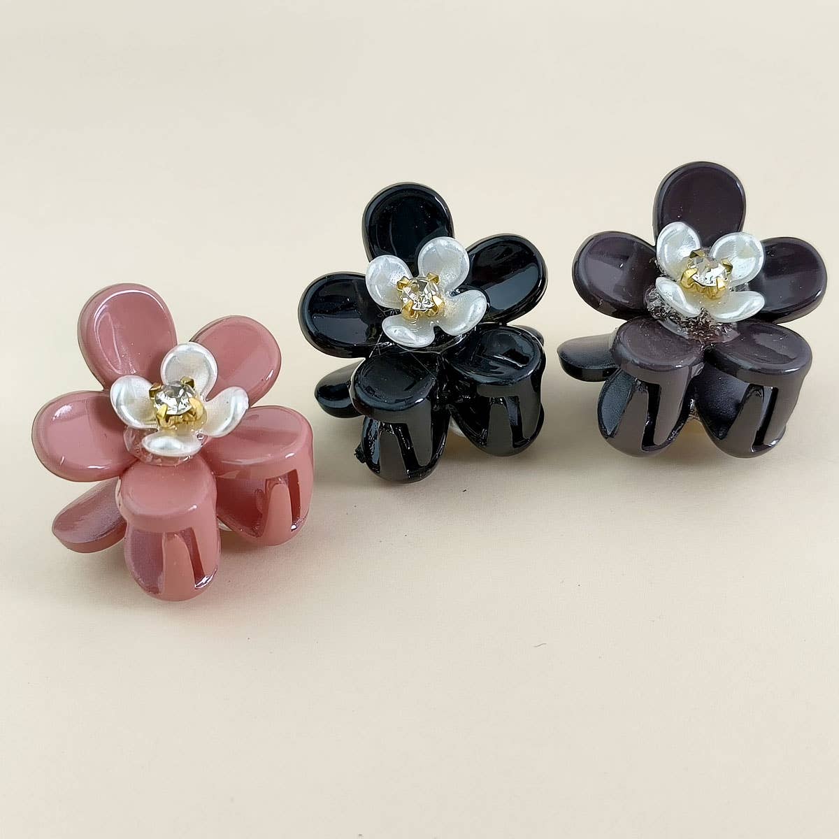 SWEET CAMELLIA SMALL HAIR CLAW CLIPS FOR WOMEN_CWAHA1049