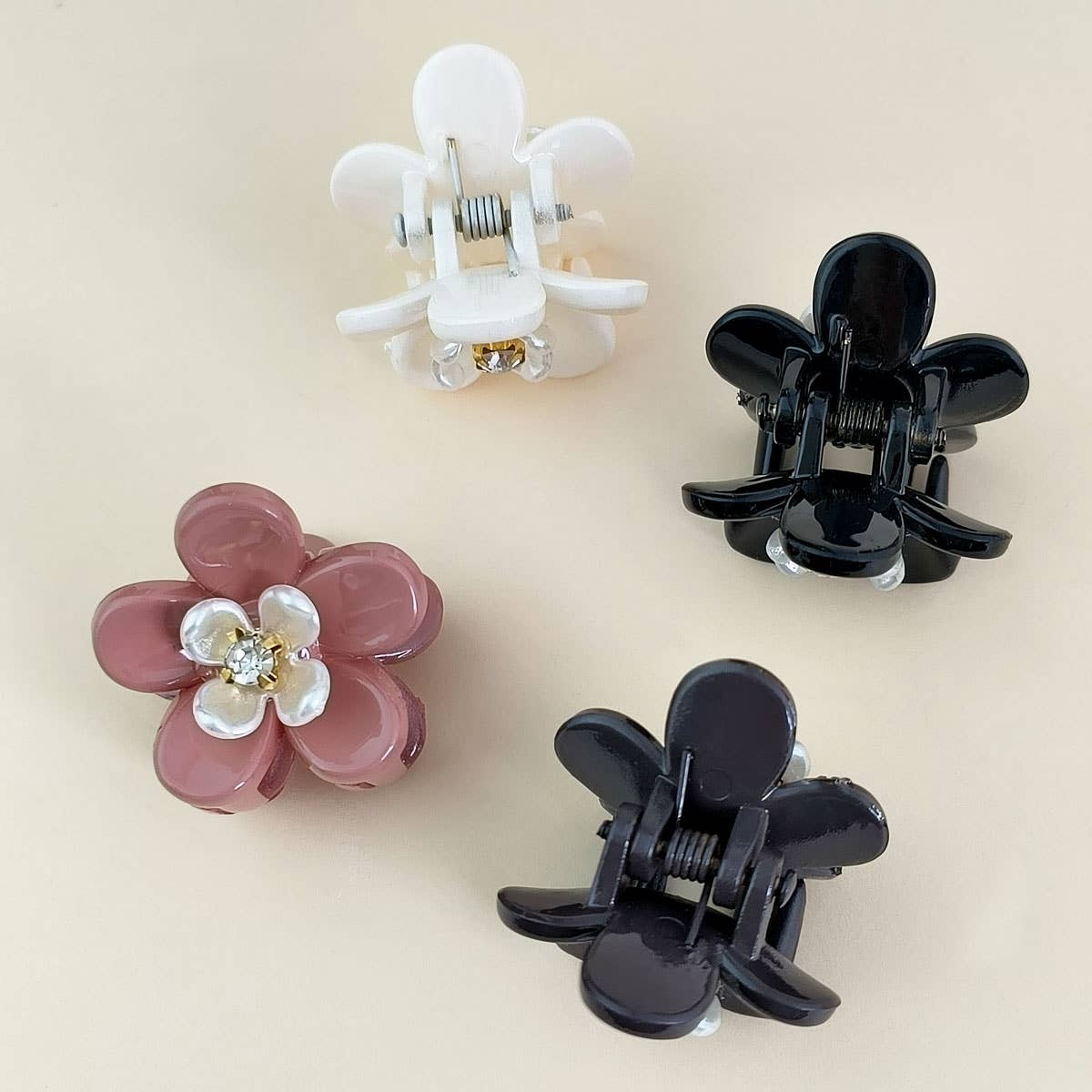 SWEET CAMELLIA SMALL HAIR CLAW CLIPS FOR WOMEN_CWAHA1049