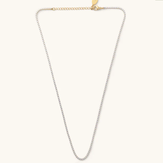 Micro Tennis Necklace Gold