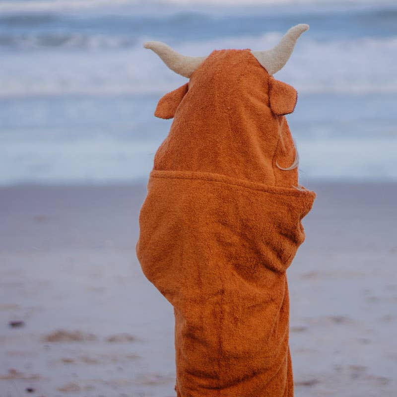 Longhorn hooded towel for toddlers ages 2 to 8 years old