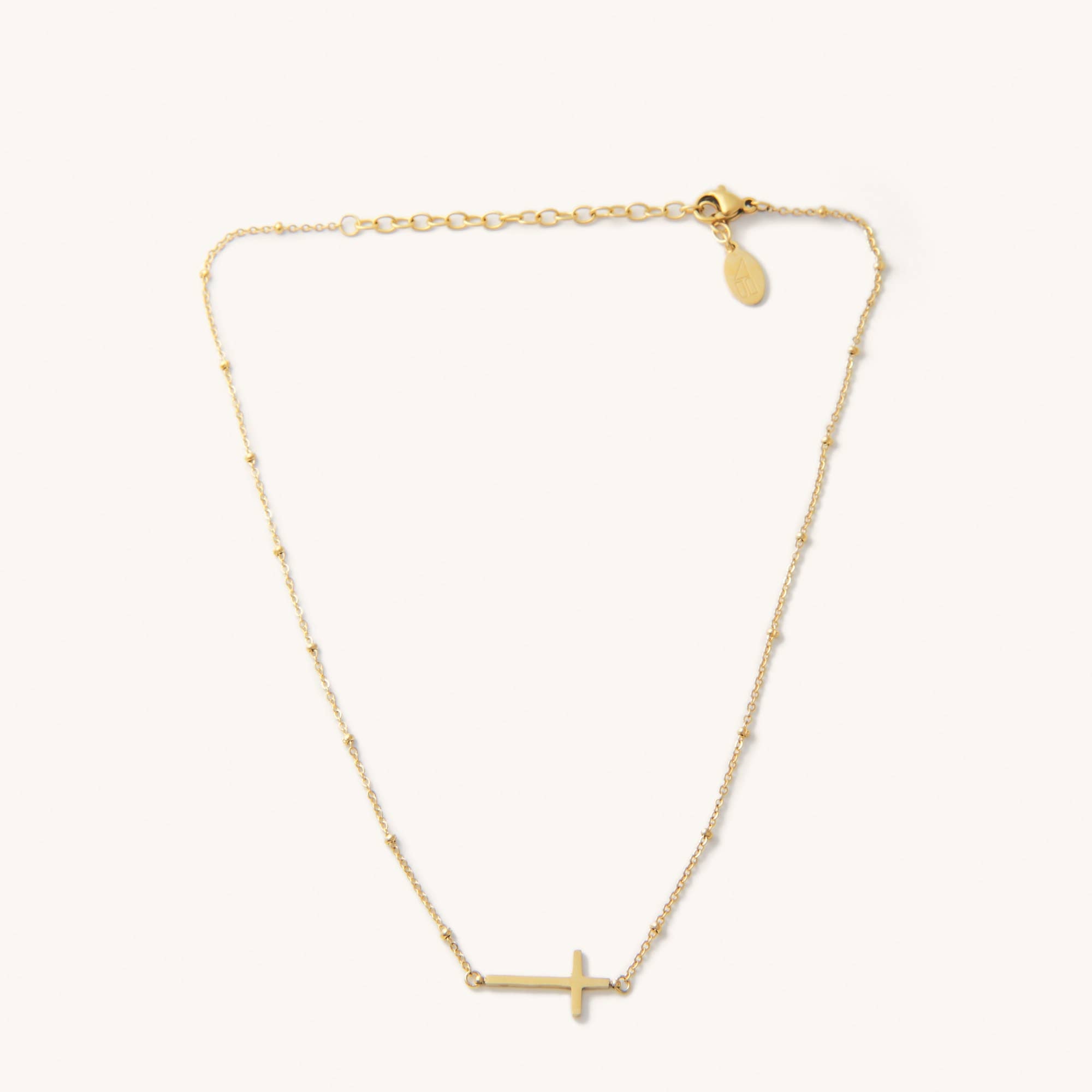 Heavenly Cross Necklace Gold