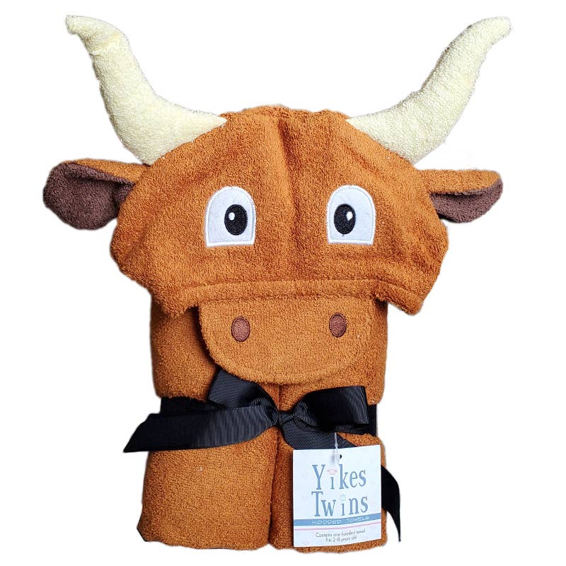 Longhorn hooded towel for toddlers ages 2 to 8 years old