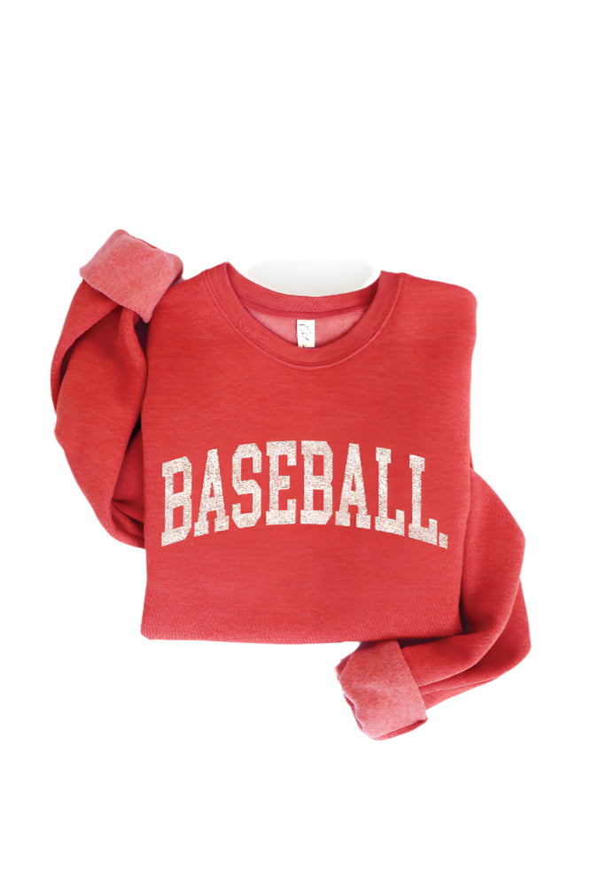 BASEBALL Graphic Sweatshirt Red