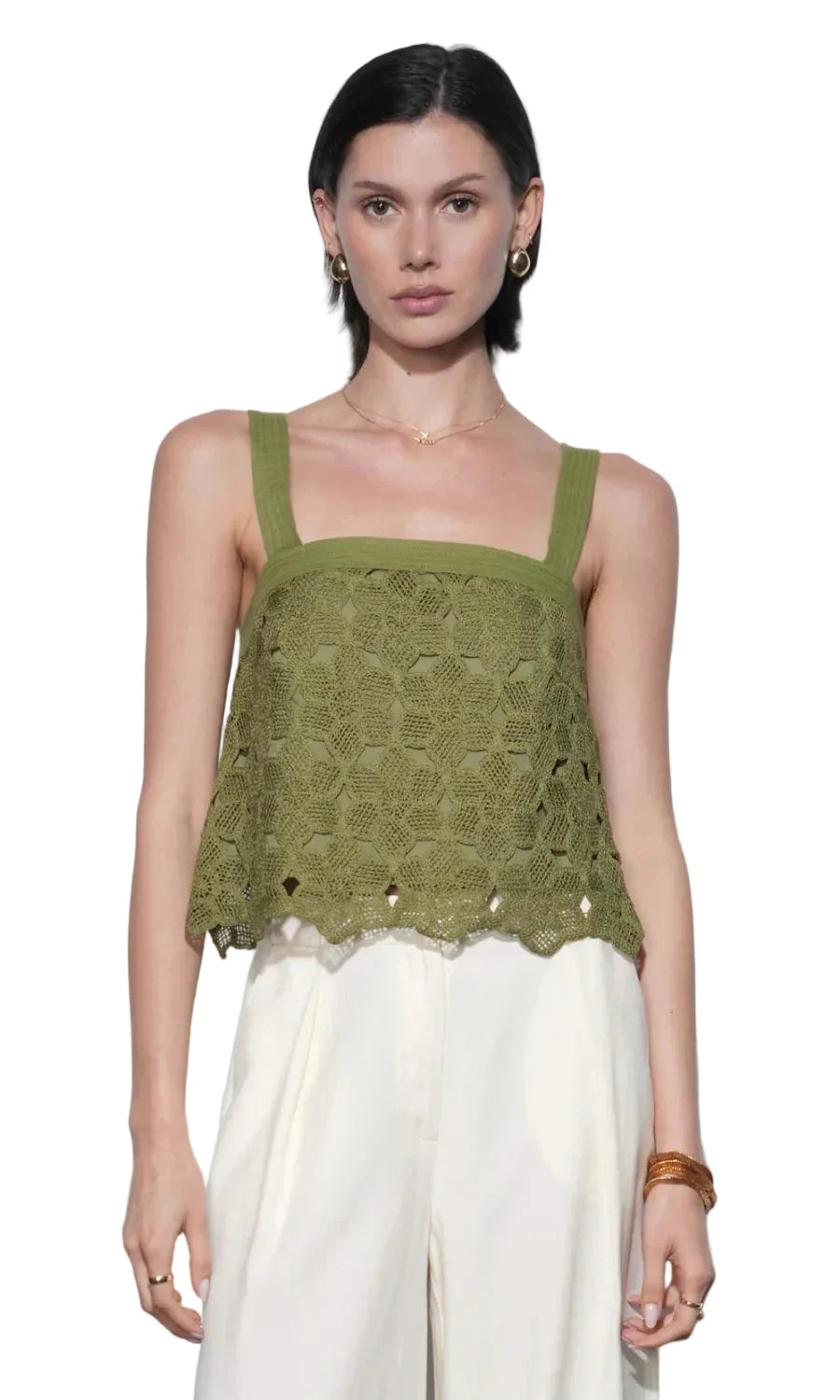 Kandace Crochet Lace Sleeveless Top