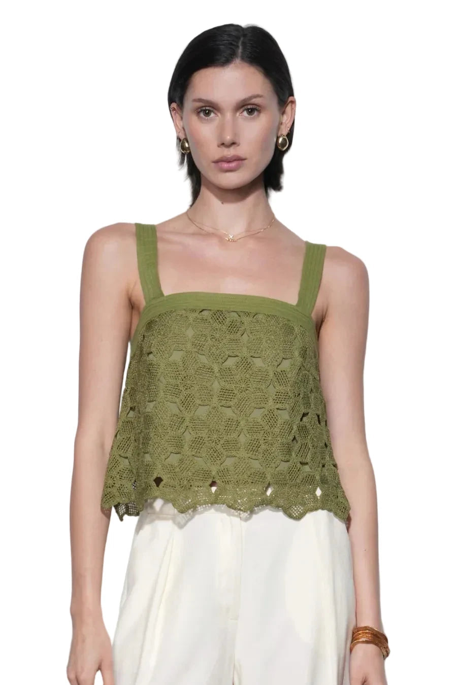 Kandace Crochet Lace Sleeveless Top