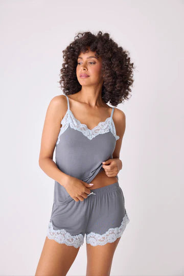 PJ Tank/Short Set Lace Trim