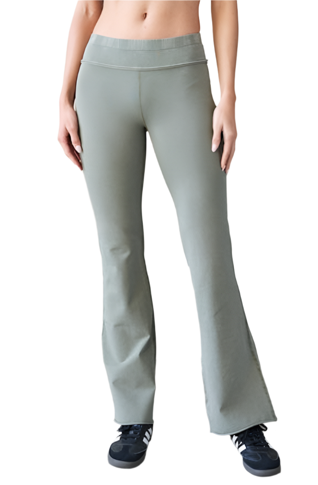 Raw Edge Flare Yoga Pants