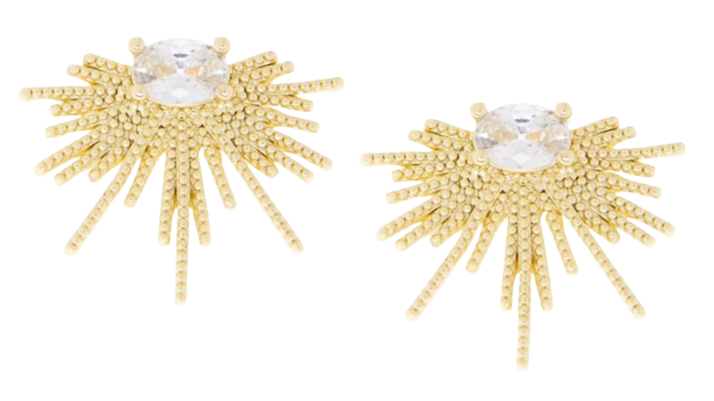 Gold-Starburst Earring