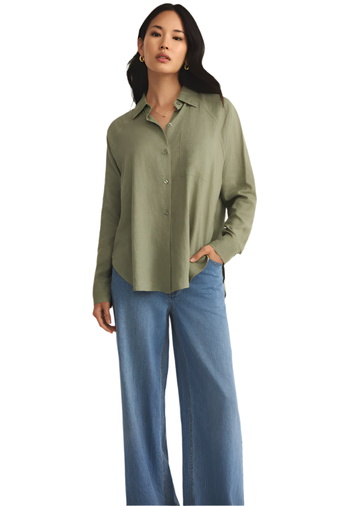 PERFECT LINEN TOP / Avocado