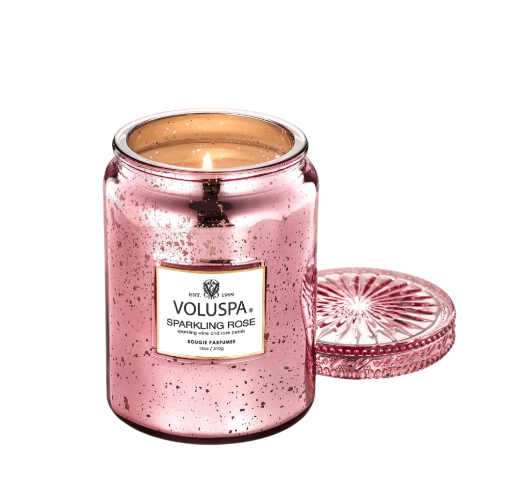 SPARKLING ROSE LARGE JAR CANDLE