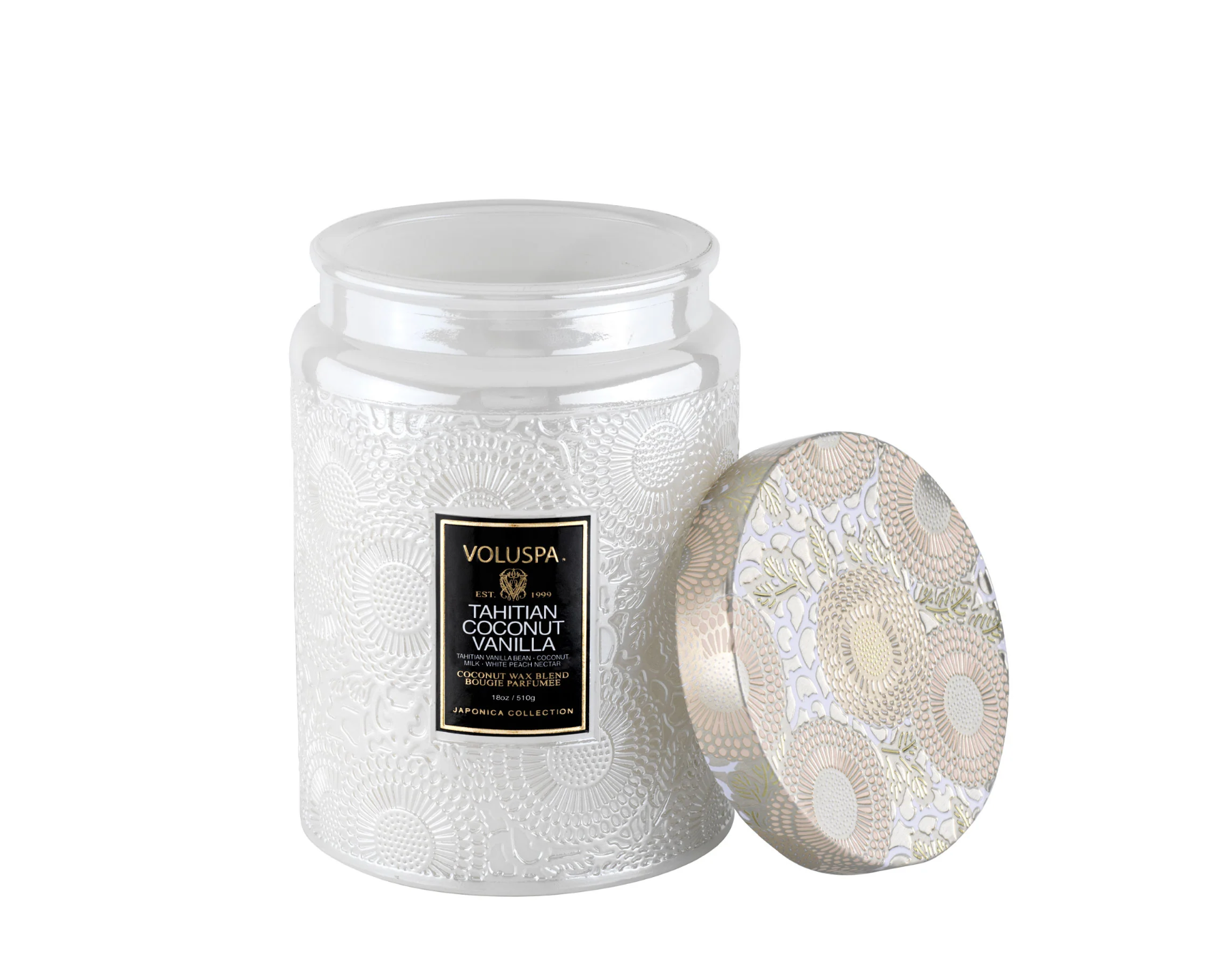 TAHITIAN COCONUT VANILLA 18oz LARGE JAR CANDLE