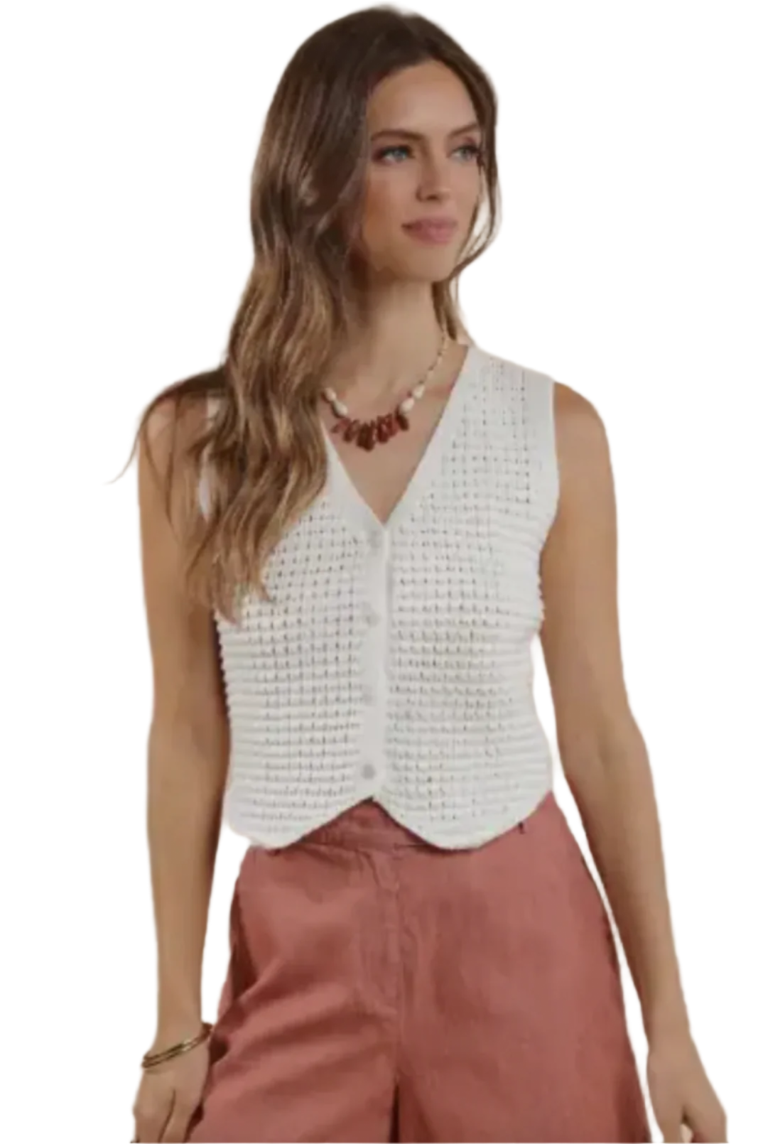 NOVA BUTTON FRONT SWEATER VEST