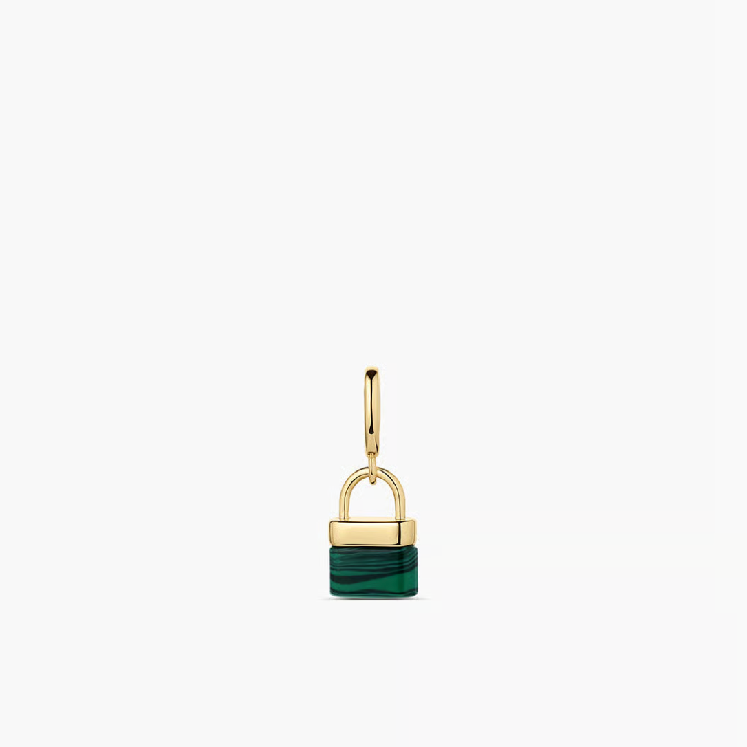 Padlock Parker Charm - Malachite