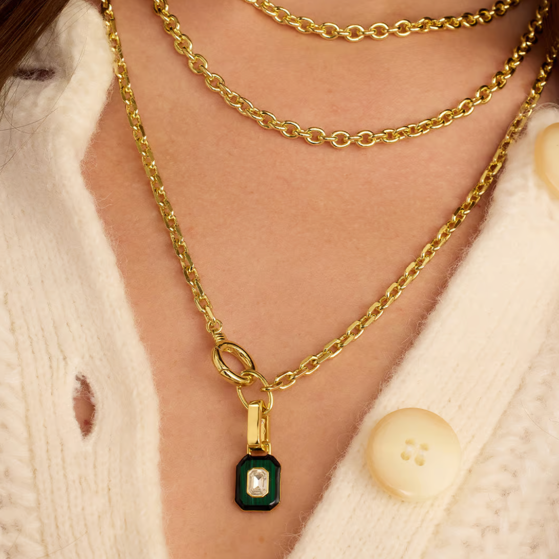 Malachite Tag Charm