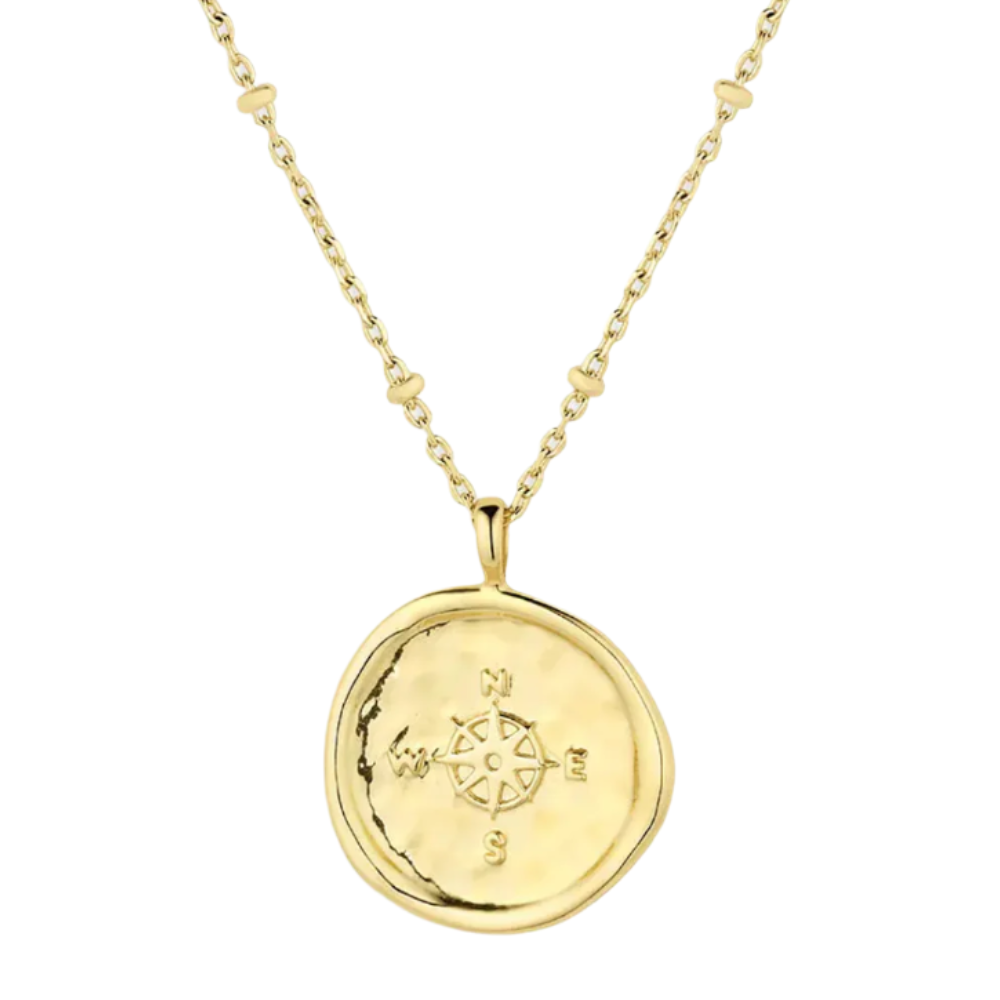 Compass Coin Necklace