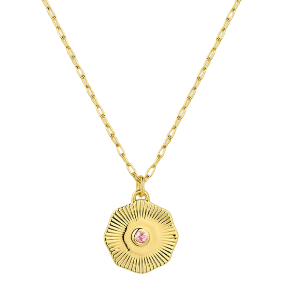 Birthstone Coin Necklace / October