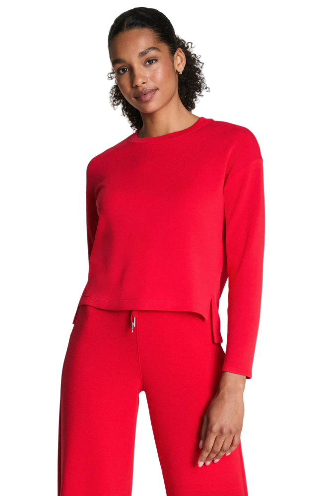 SPANX AirEssentials® Relaxed Long Sleeve Top / Red