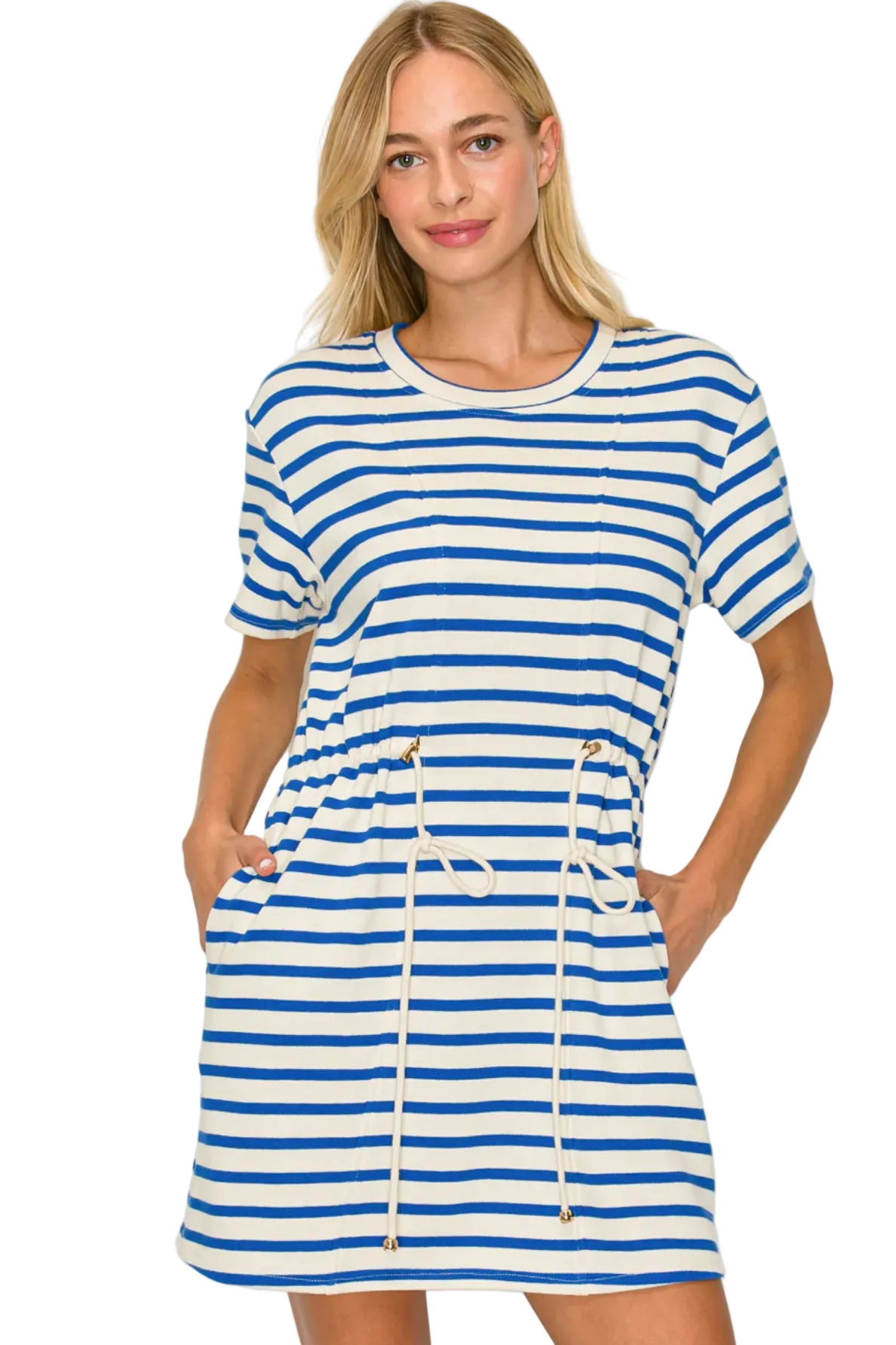 Sapphire Waves Mini Dress