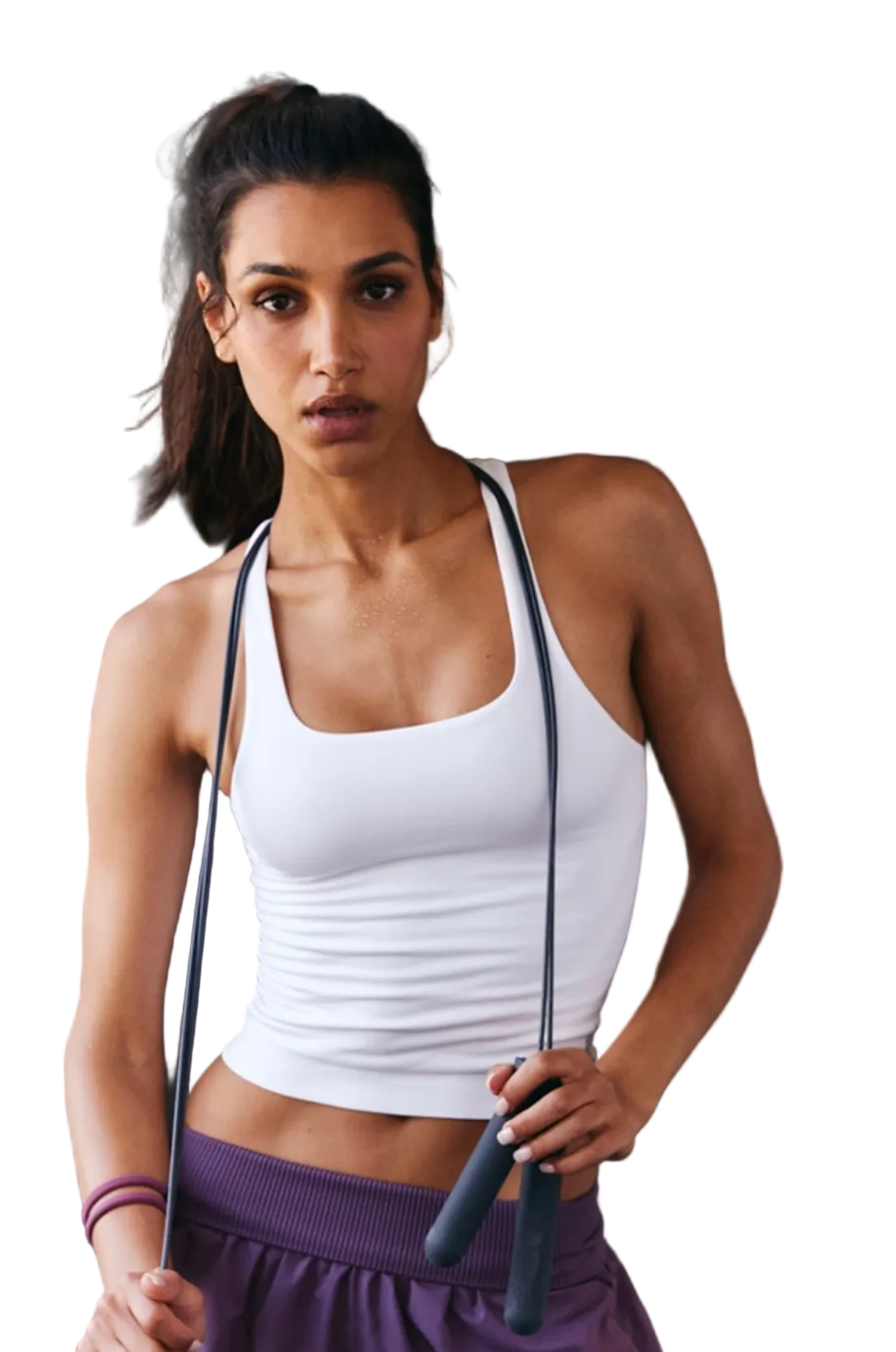 Go To Smooth Square Neck Cami / white