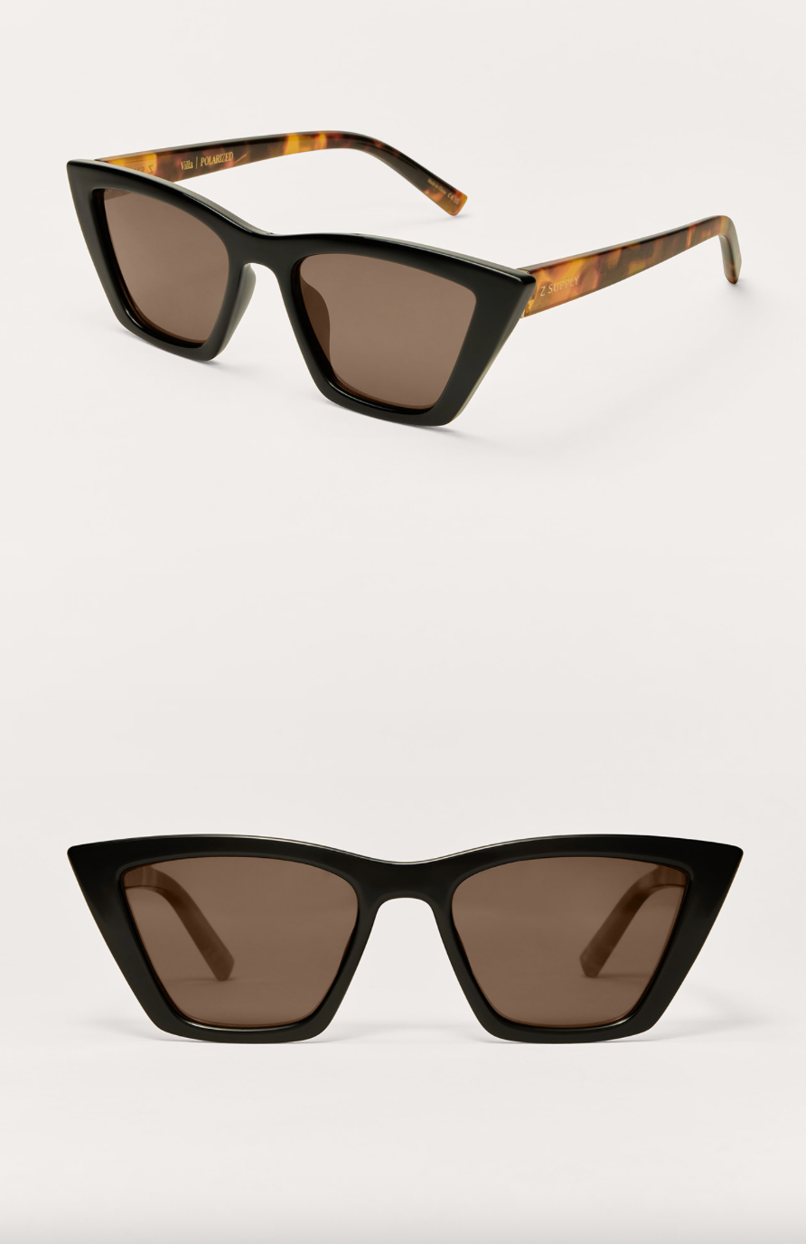 VILLA POLARIZED SUNGLASSES/ Black Tort