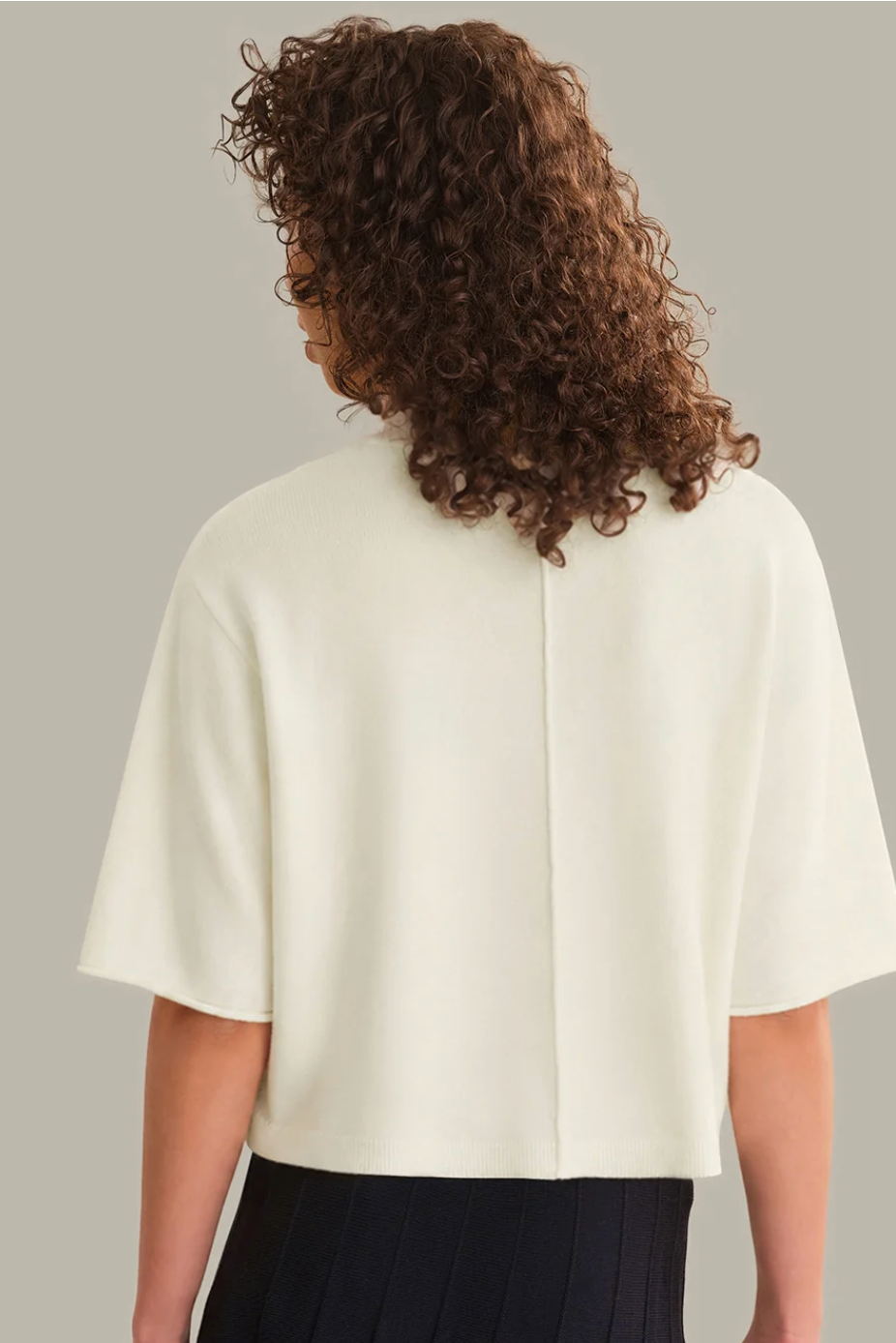 COLETTE SOLID CREW NECK BOXY TEE