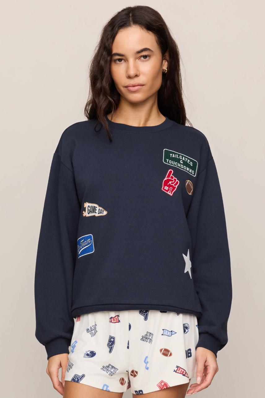 Boyfriend Patch Sweatshirt