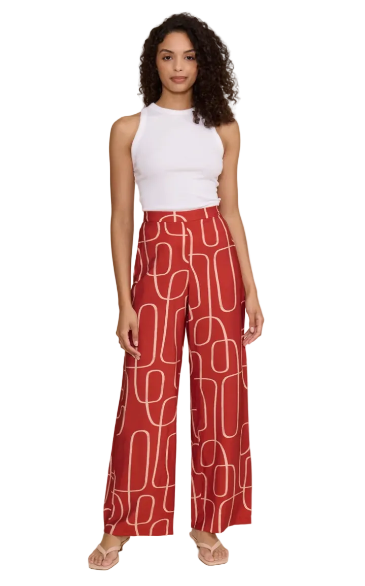 BELLA PANTS - BRICK RED