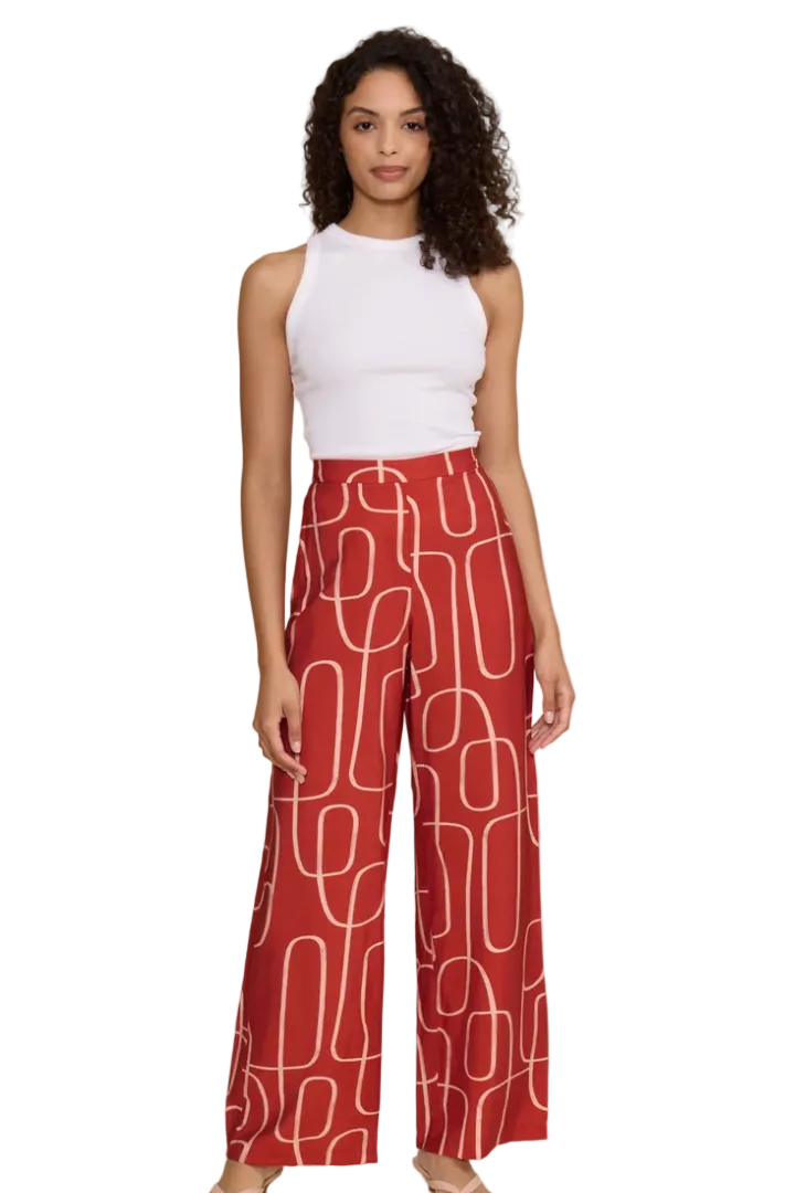 BELLA PANTS - BRICK RED