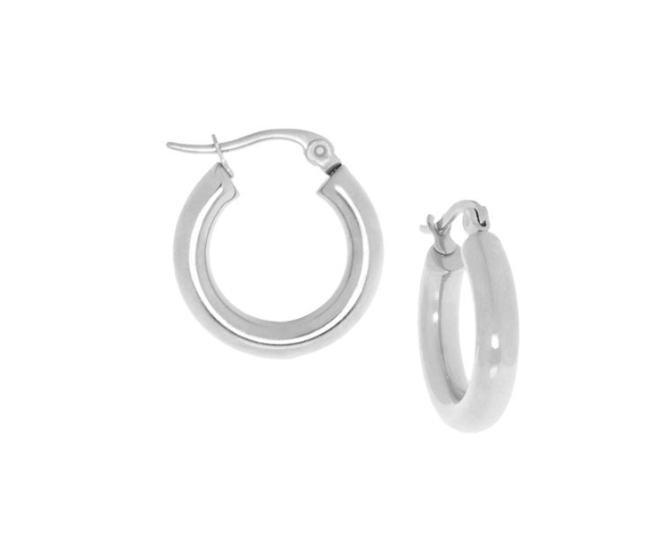 Stainless Hollow Hoop Earring