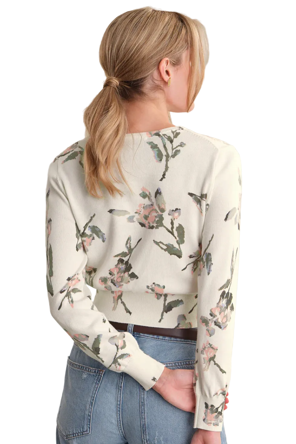 ASTER FLORAL BUTTON DOWN CARDIGAN