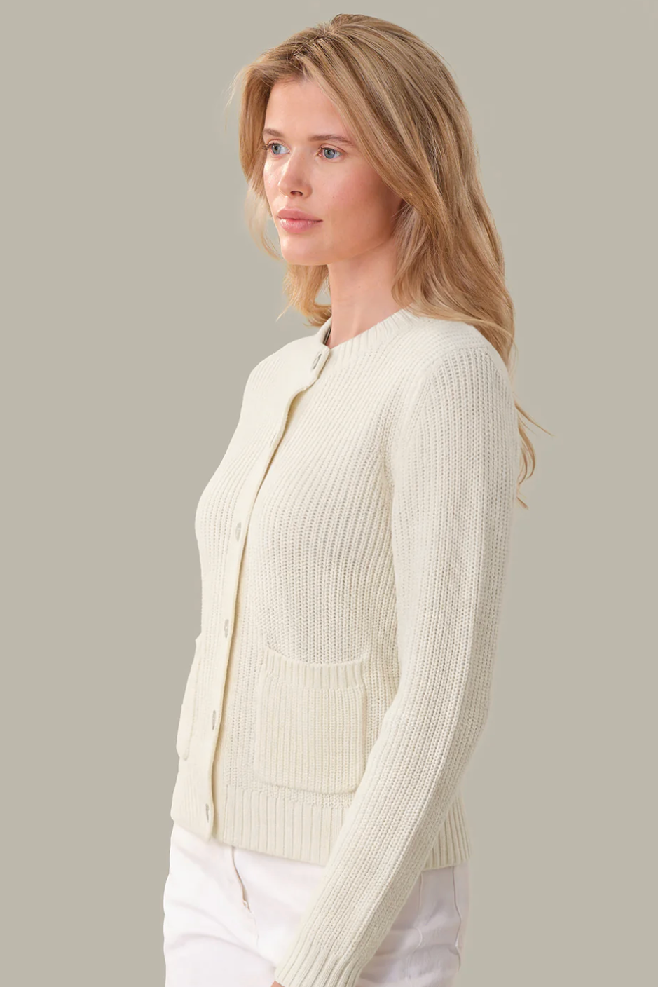 PALMER: CREWNECK COTTON CARDIGAN