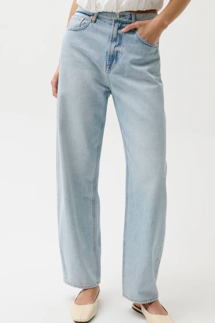WES HIGH RISE BARREL JEAN - WAVES