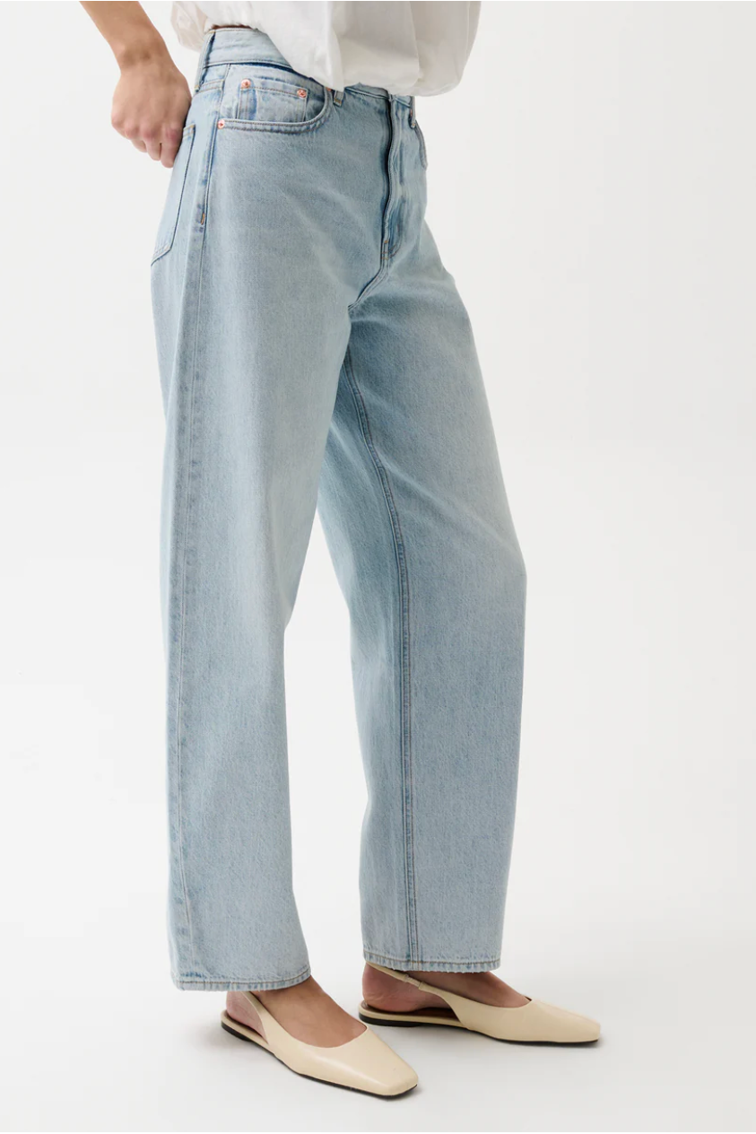 WES HIGH RISE BARREL JEAN - WAVES