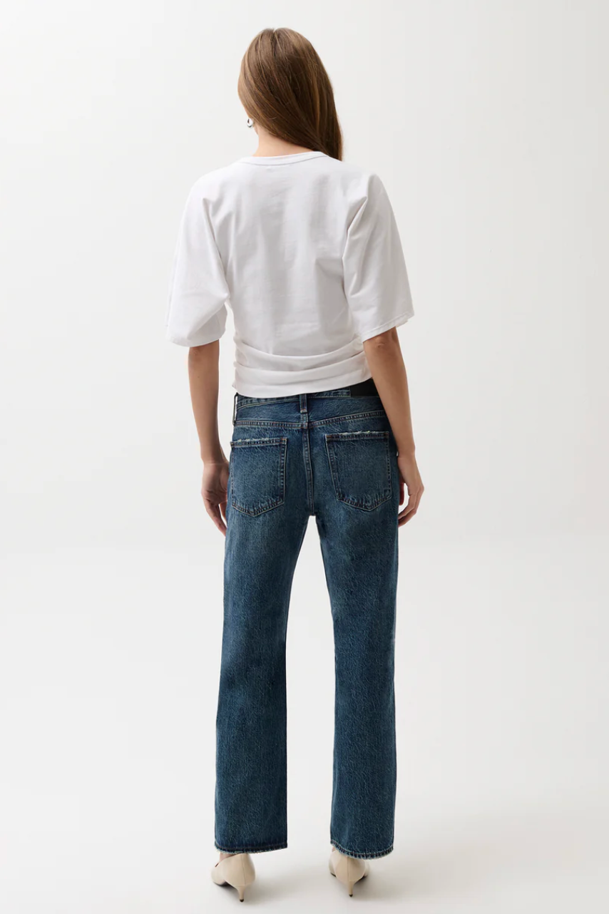 LEXI MID RISE BOWED STRAIGHT JEAN - ARTISAN