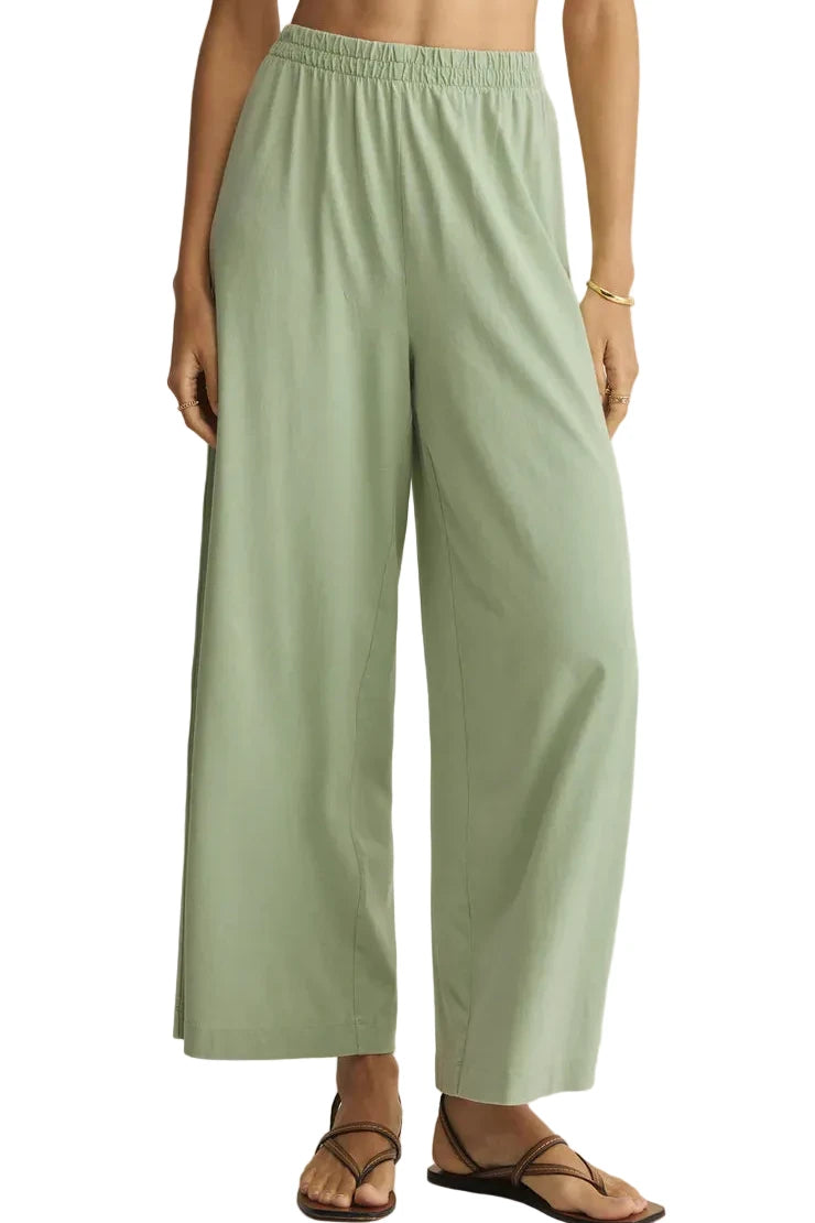 Scout Jersey Pant in crystal green with relaxed fit, soft jersey fabric, and elastic waistband for everyday comfort