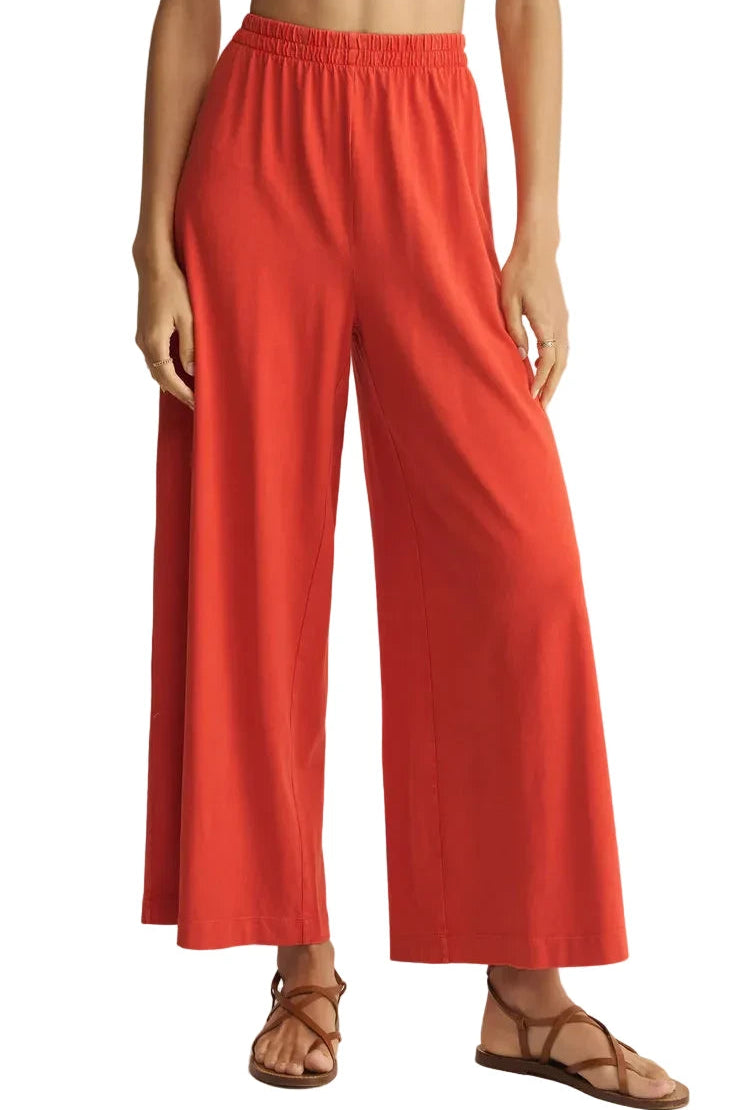 Z SUPPLY Scout Jersey Pant in Lychee, a soft relaxed jersey pant in a fresh pink shade for casual everyday wear.