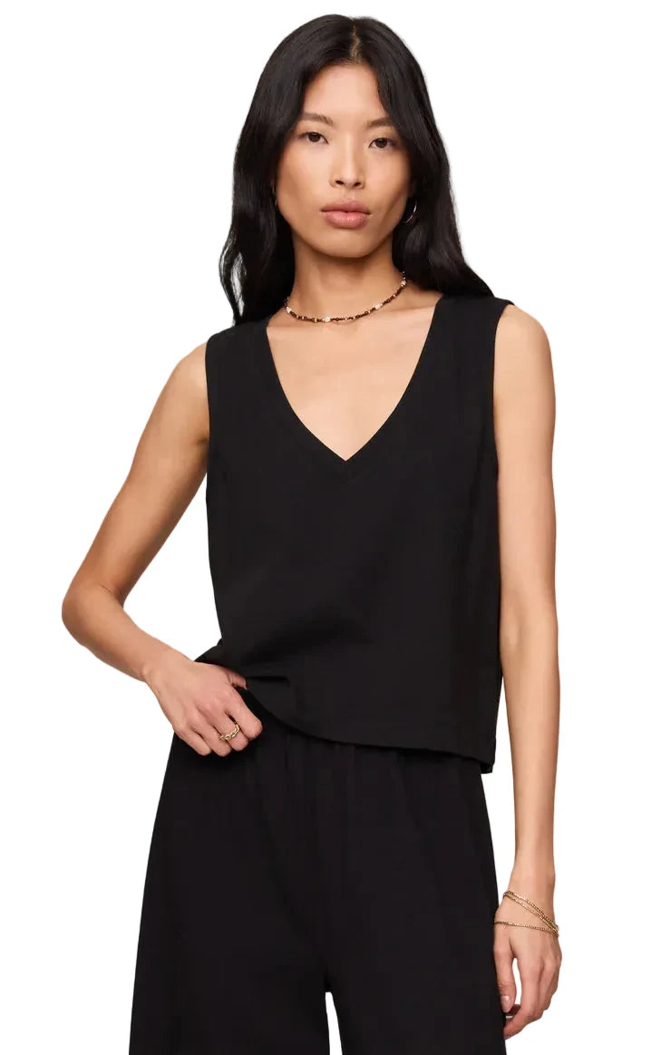 SLOANE V-NECK COTTON JERSEY TANK