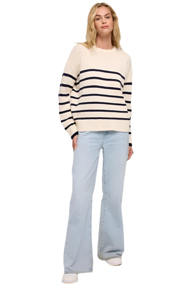 BOYFRIEND STRIPE SWEATER