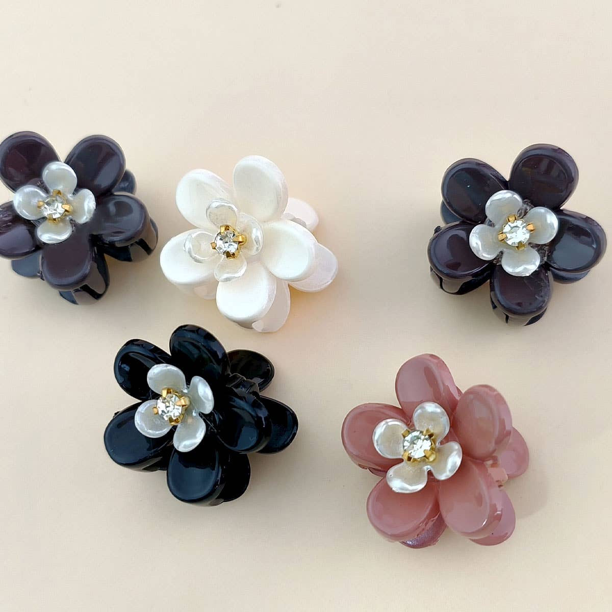 SWEET CAMELLIA SMALL HAIR CLAW CLIPS FOR WOMEN_CWAHA1049
