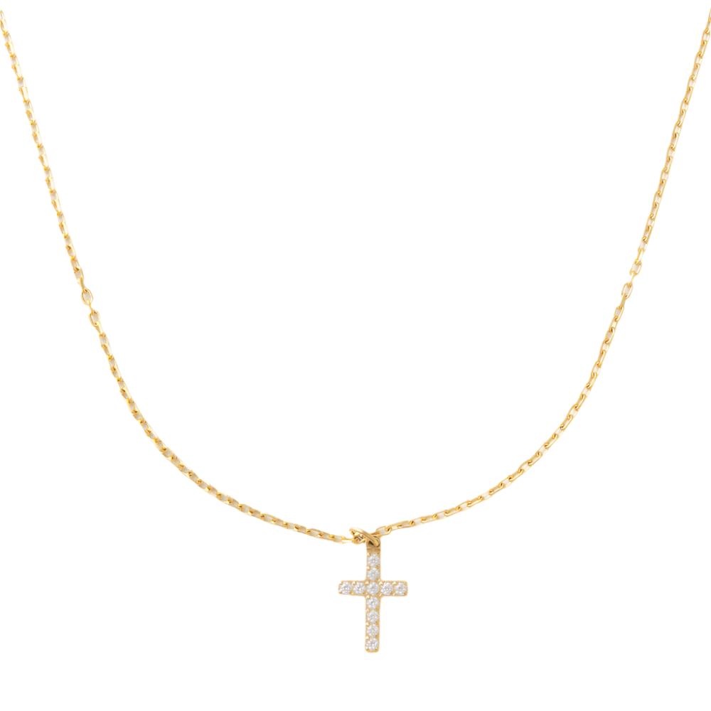 Crystal Cross Necklace- Waterproof