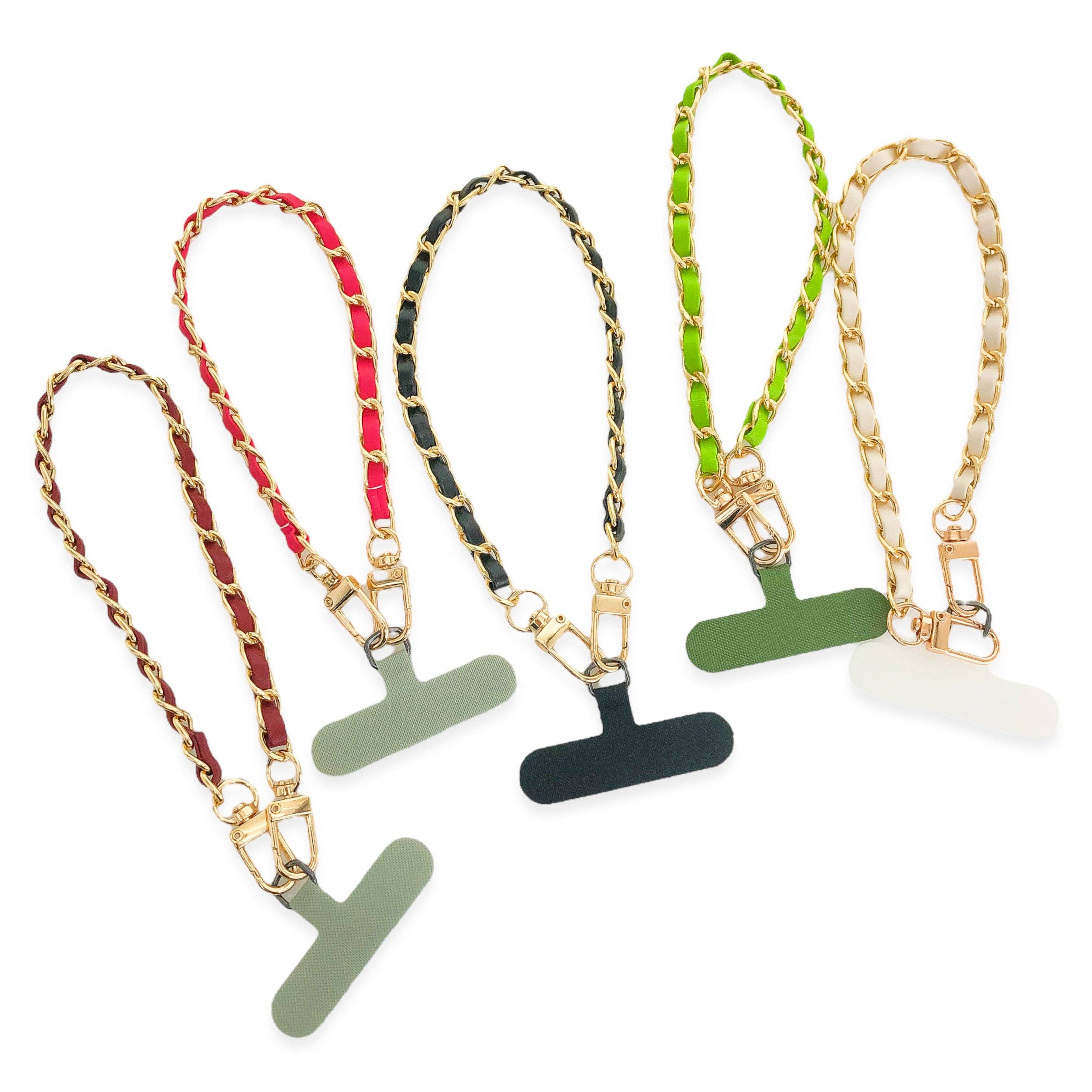 Short Vegan Leather Phone Chain