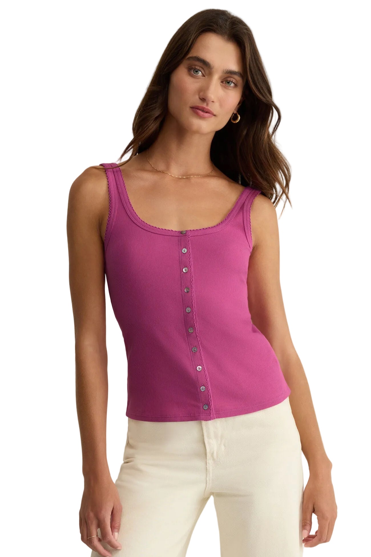 NIKO SCALLOP RIB TANK TOP