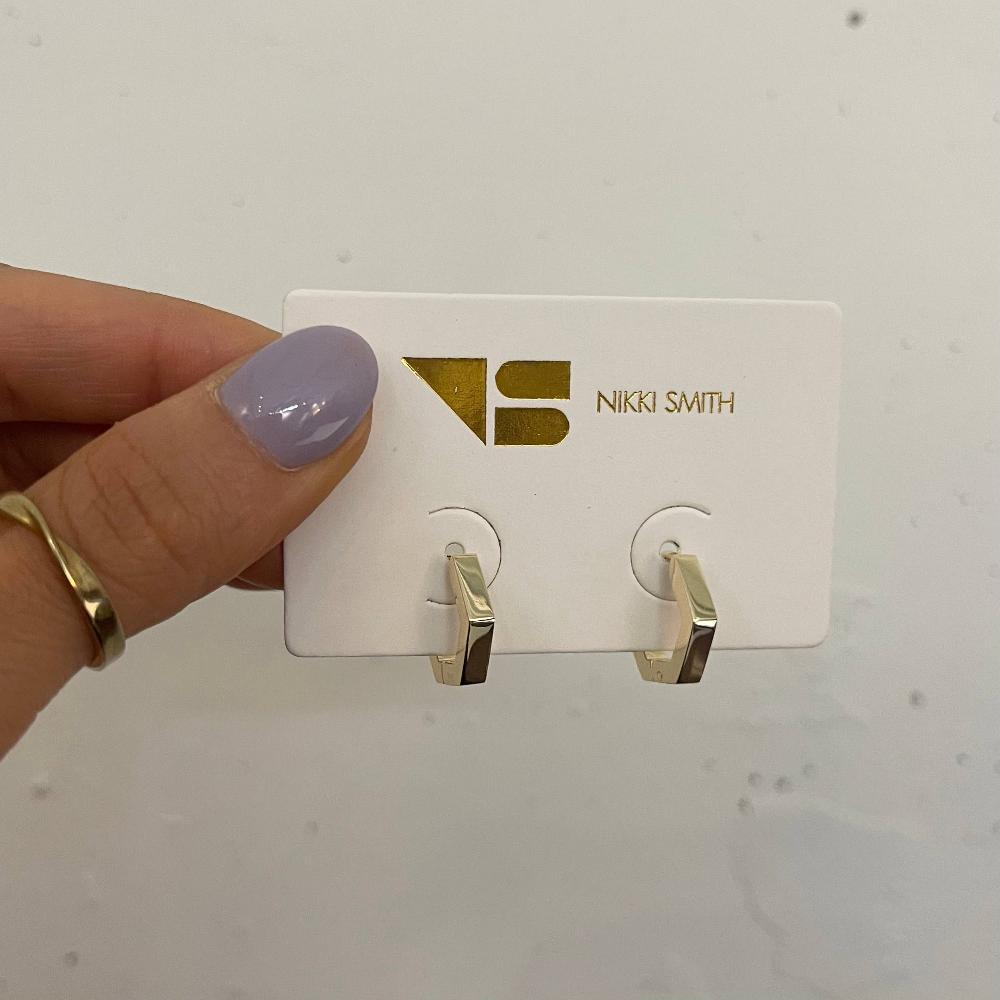 Roxy Hexagon Huggies